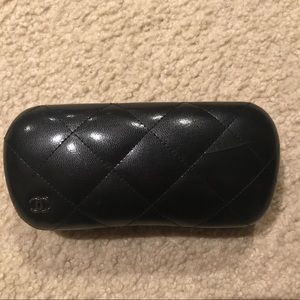 CHANEL Quilted Black Sunglasses Case